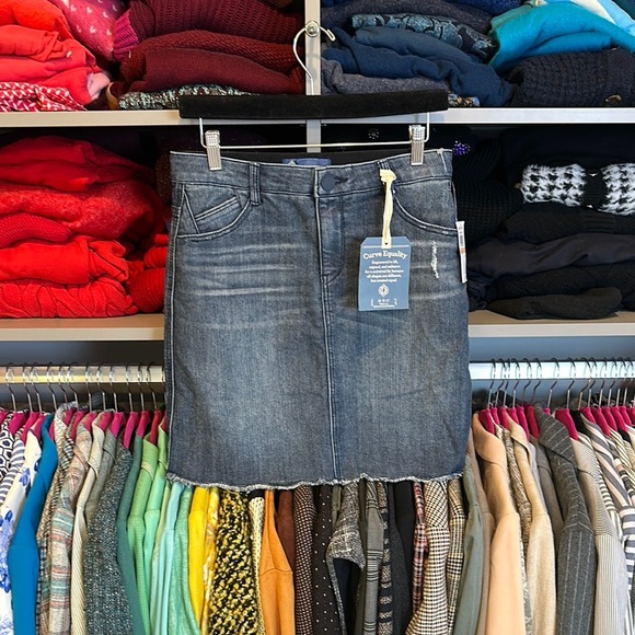 Democracy blue 4 pocket mini jean skirt size 2 NWT - Picture 1 of 3